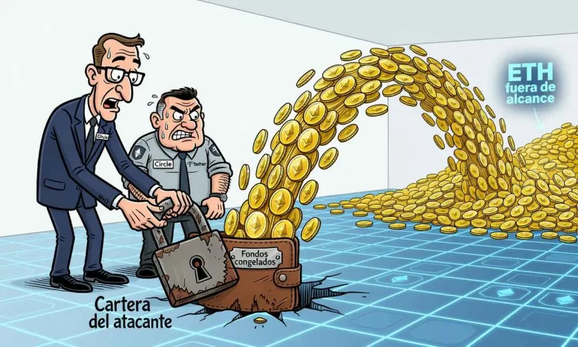 Circle y Tether bloquean $318.000 en stablecoins del hackeo a Bitget