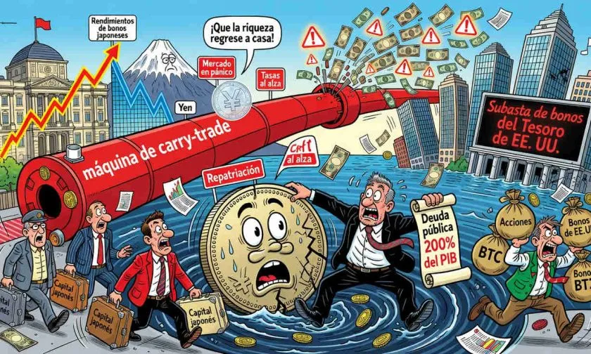 Japón busca repatriar su riqueza mientras el yen amenaza al carry trade global