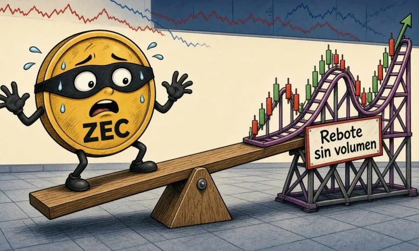 Zcash cotiza a la baja tras un repunte inicial del 6,24 por ciento