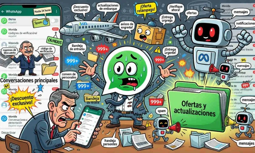 WhatsApp prueba una carpeta para separar los mensajes de grandes empresas
