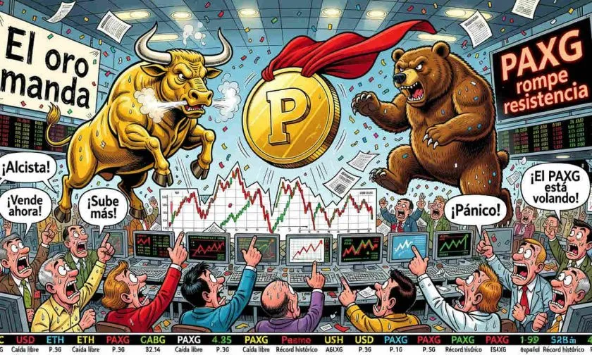 PAXG se recupera un 3% respaldado por el oro y un volumen sólido