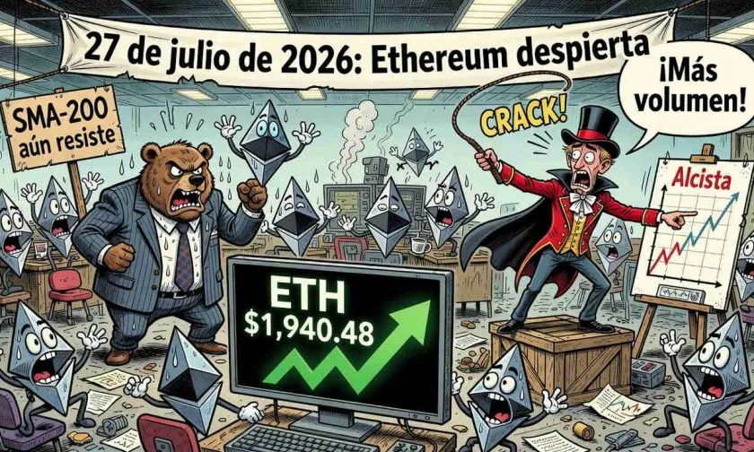 Ethereum registra un alza del 2.89% y su volumen se dispara un 41% este 27 de julio