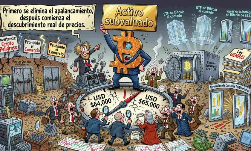 Analista afirma que Bitcoin está enormemente subvaluado al situarse en USD $65.000