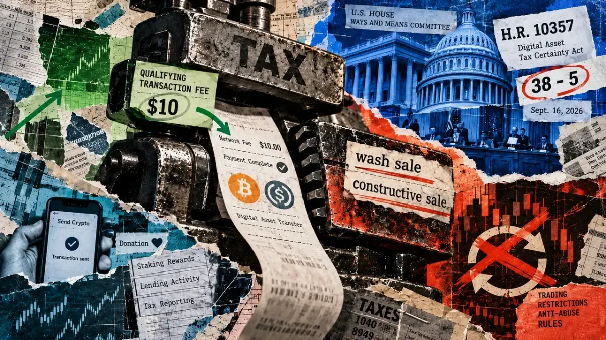 House advances H.R. 10357, offering tax relief for crypto but adding new rules