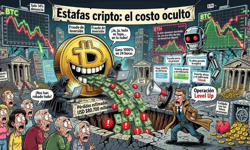 Las estafas cripto costaron USD $80.700 millones a los estadounidenses en 2025