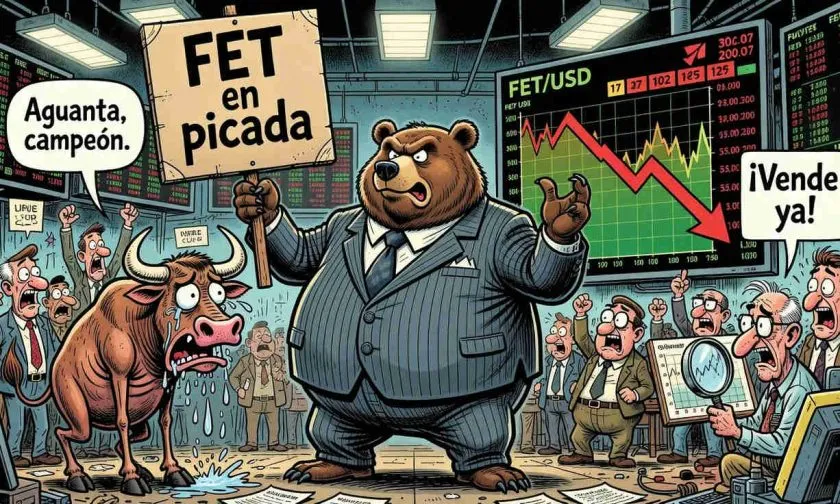 FET cae a USD $0,1353 y podría descender más hacia USD $0,13