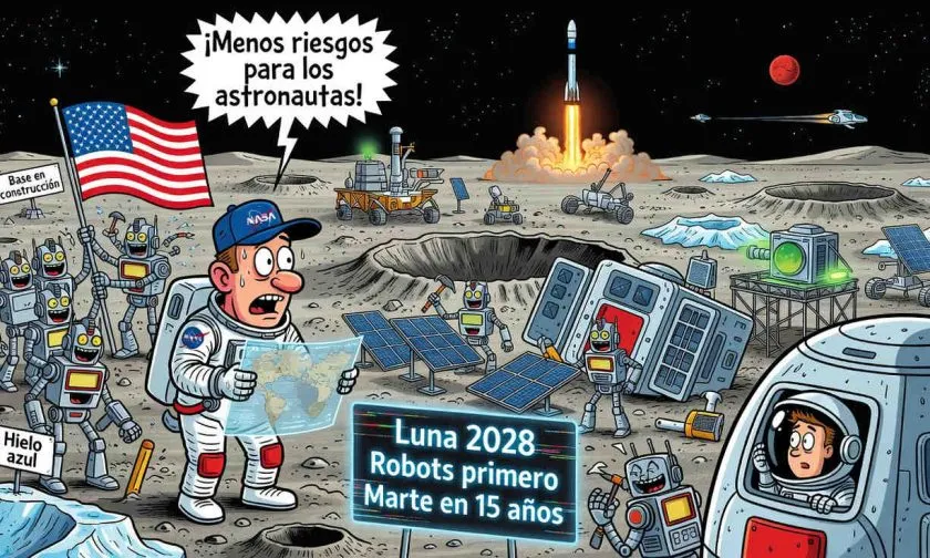 Jared Isaacman anticipa robots Optimus en la Luna para 2028 y una misión humana a Marte en 15 años