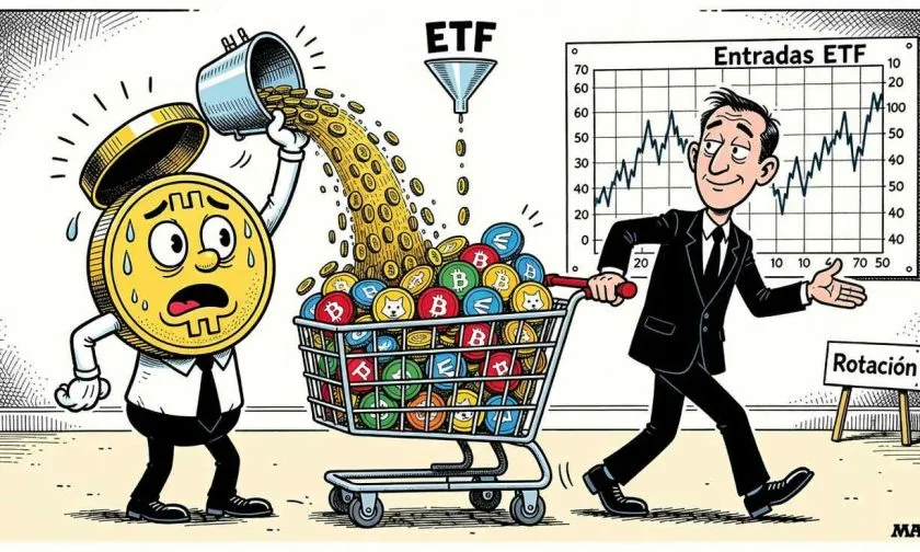 El volumen de altcoins se aproxima a cuatro veces el de Bitcoin ante debilidad de ETF