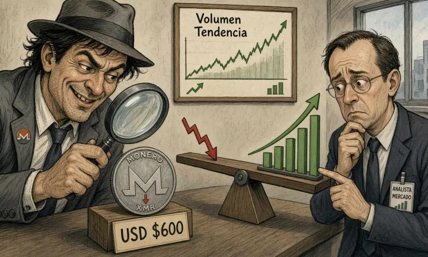Monero cotiza por debajo de medias cortas mientras supera su volumen diario
