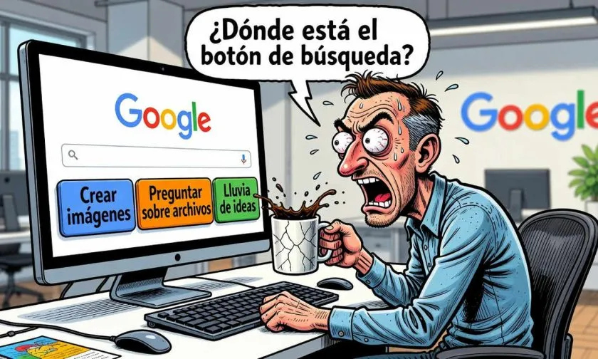 Google prueba página de inicio sin botón de búsqueda para algunos usuarios