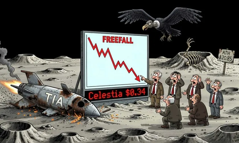 Celestia (TIA) se desploma un 4% y coquetea con nuevos mínimos históricos