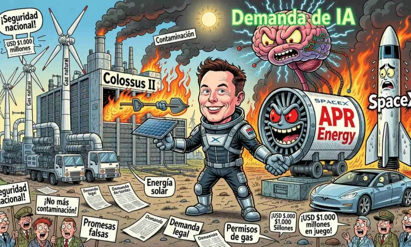 Elon Musk compra una empresa de turbinas de gas por USD $1.000 millones para impulsar la IA