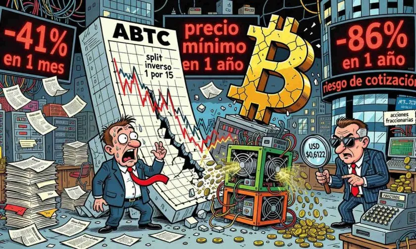 American Bitcoin, empresa vinculada a Eric Trump, cae a mínimos y ejecutará split inverso de 1 por 15
