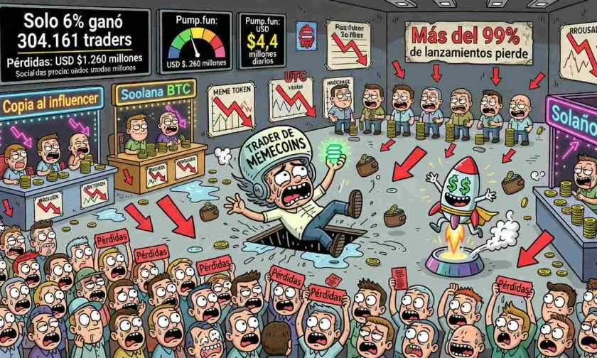 Traders de memecoins en Solana apenas alcanzan 6% de ganancias en 90 días