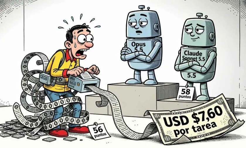 Claude Sonnet 5.5 se posiciona segundo en el índice de IA, pero con alto consumo de tokens