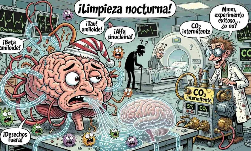 El CO2 intermitente podría ayudar al cerebro envejecido a eliminar desechos metabólicos