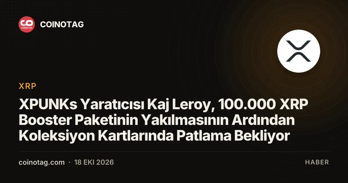XPUNKs Yaratıcısı Kaj Leroy, 100.000 XRP Booster Paketinin Yakılmasının Ardından Koleksiyon Kartlarında Patlama Bekliyor