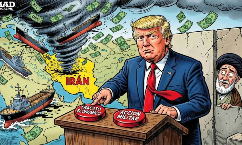 Trump advierte a Irán sobre colapso económico o ofensiva militar