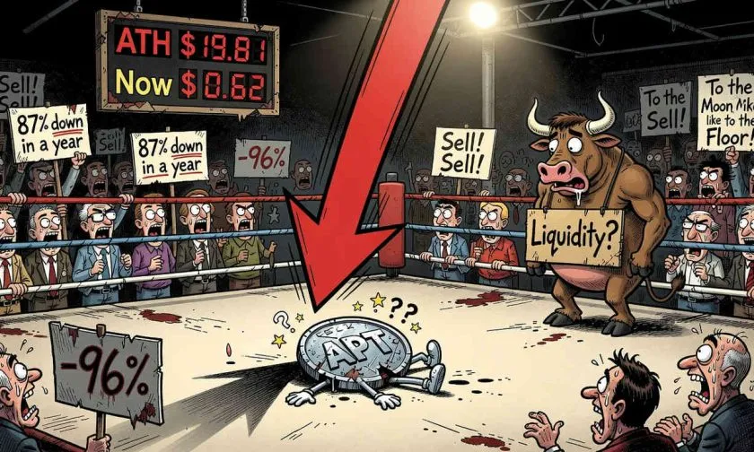 APT pierde un 87,93% en un año y cotiza a USD $0,617 este 15 de julio de 2026