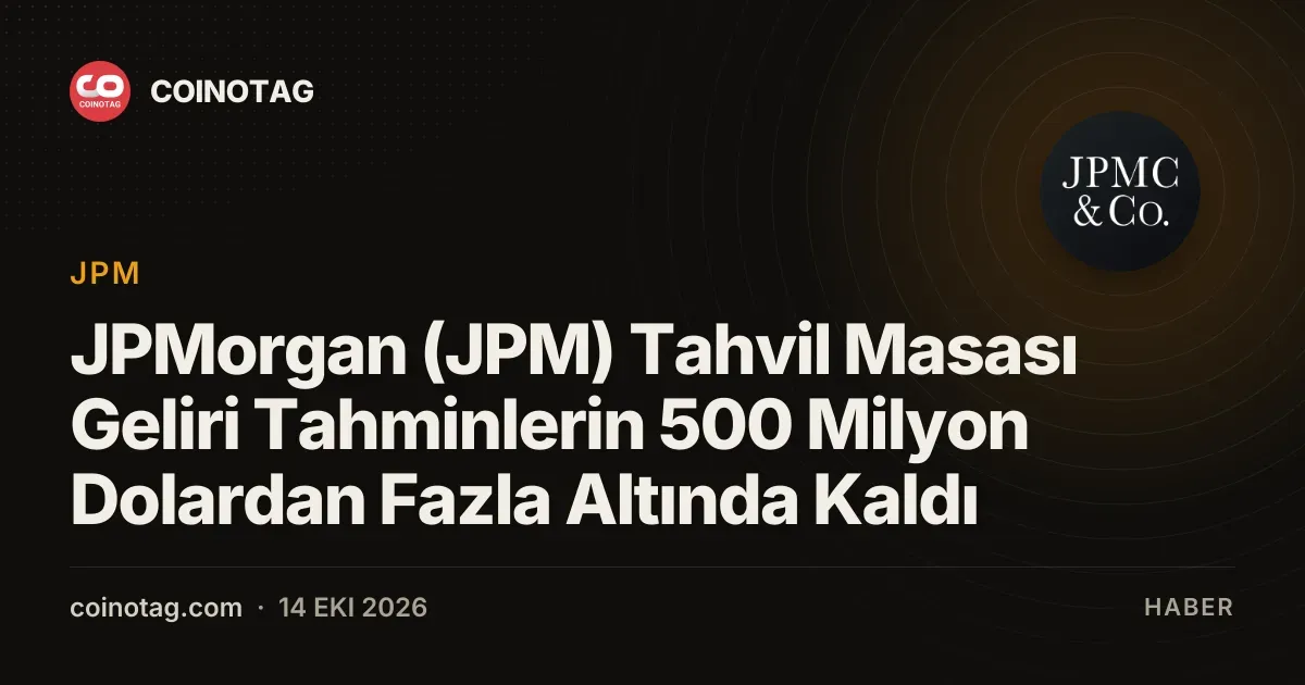 JPMorgan tahvil masasi gelirinde 500 milyon dolar zarar acikladi