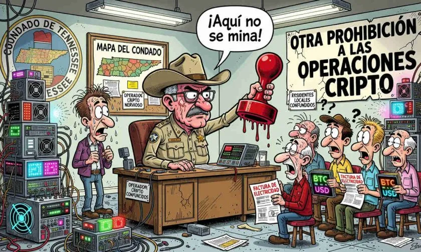 Condado de Tennessee aprueba otra prohibición contra las operaciones de criptomonedas