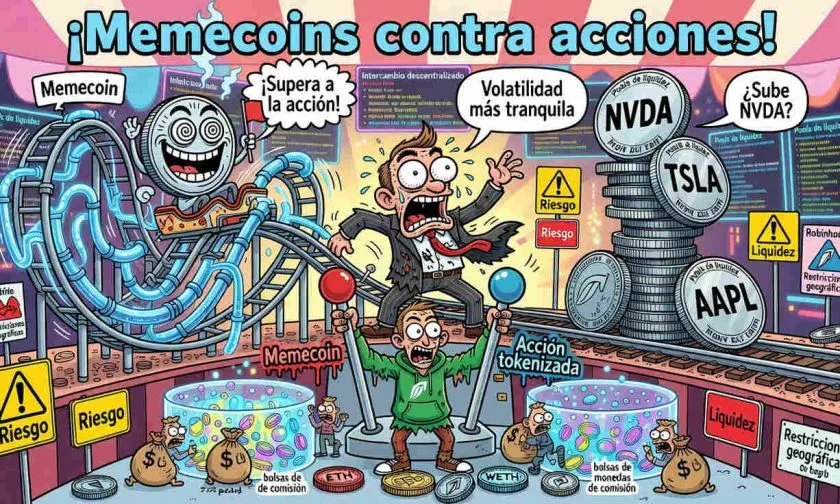 Las memecoins ahora se negocian contra acciones tokenizadas en Robinhood Chain
