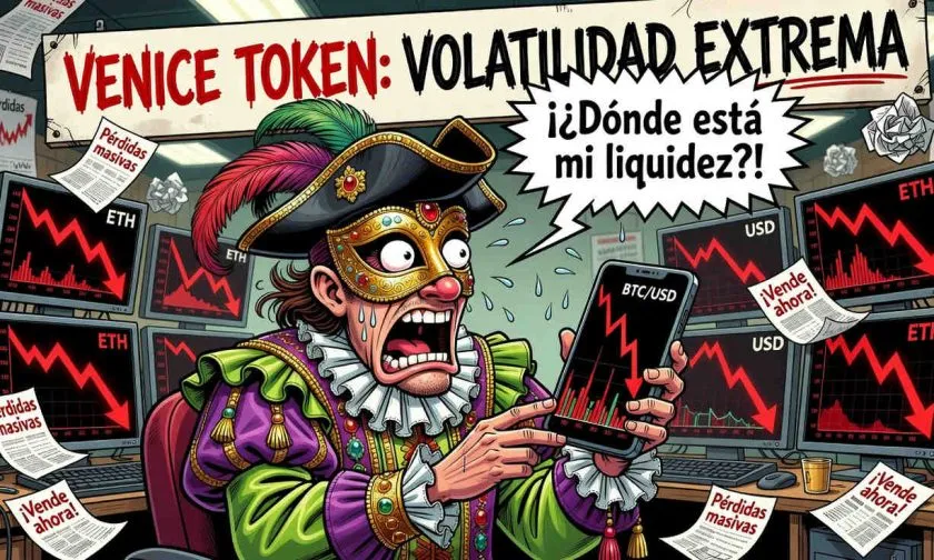 Venice Token (VVV) cae un 1,47% y su volumen se desploma 59%