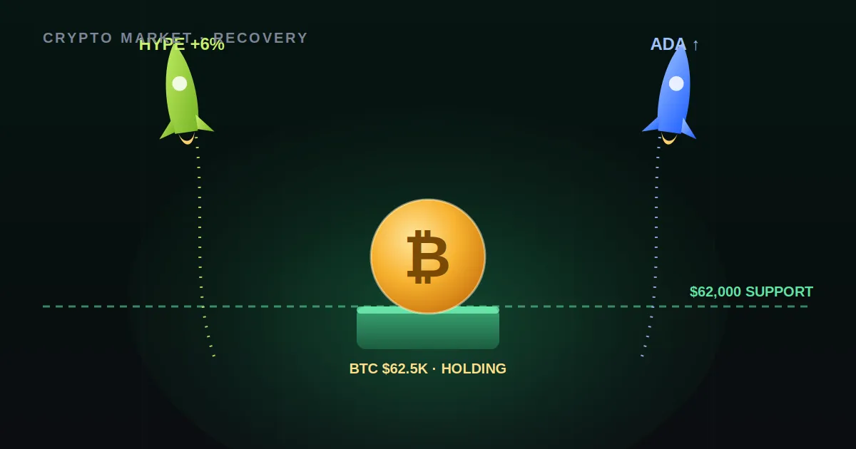 سعر البيتكوين يصمد فوق 62 ألف دولار وعملة HYPE تقود تعافي العملات البديلة