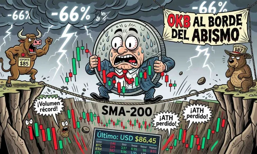 OKB irrumpe sobre la media de 200 días en medio de un estallido de volumen