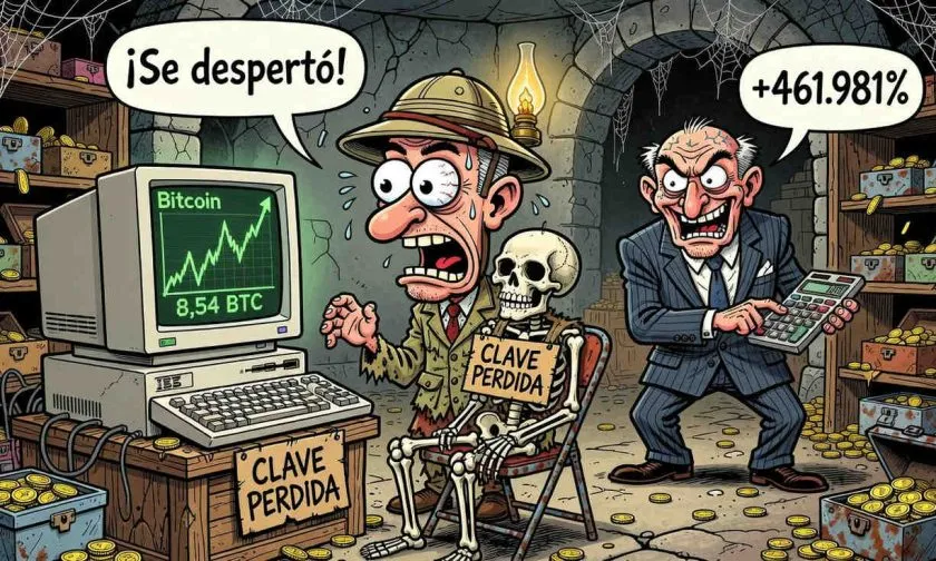 Cartera de Bitcoin inactiva desde 2011 muestra 462.000% de ganancias al despertar