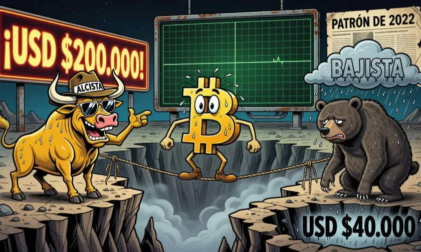 Bitcoin podría alcanzar los USD $200.000, pero temen caída a USD $40.000