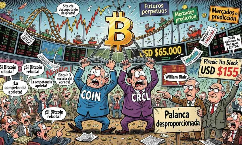 Coinbase y Circle tendrían ventaja desproporcionada en bolsa si Bitcoin se recupera, anticipa banco William Blair