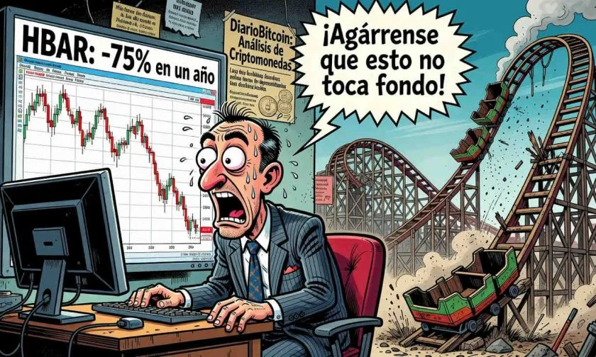 HBAR acumula pérdidas del 75,12% en 52 semanas y cotiza por debajo de todas sus medias móviles