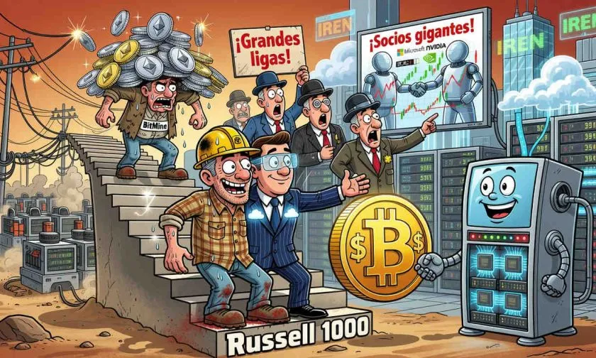 Iren entra al índice Russell 1000 y refuerza el giro de la minería Bitcoin hacia la IA