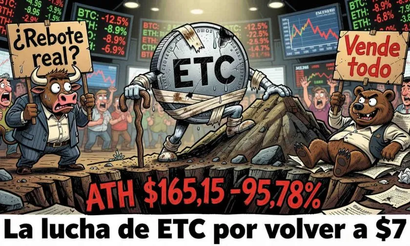 ETC se dispara un 5,57% mientras el volumen supera la media mensual