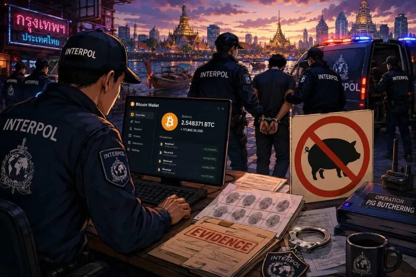 Interpol desmantela masiva red que lavó cripto por USD $122 millones en estafas románticas