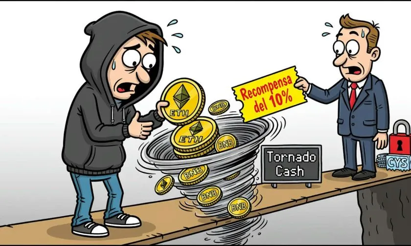 Tornado Cash recibe 744000 dólares del hackeo a Cysic pese a la oferta