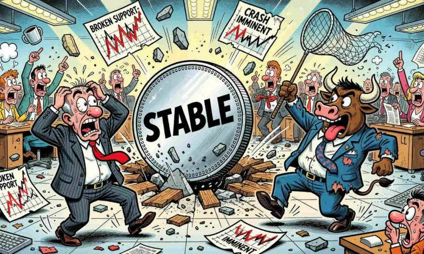 Stable se desploma 15% en horas y activa todas las alarmas técnicas