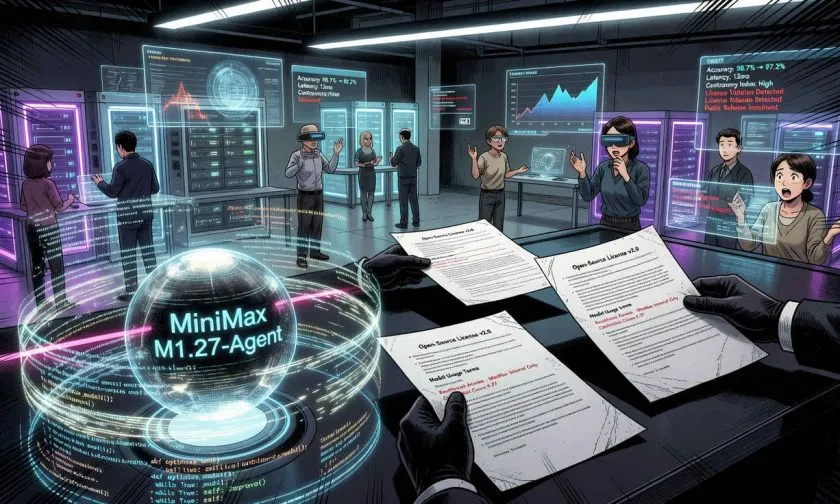 MiniMax desata polémica tras cambiar en silencio la licencia de su modelo M1.27-Agent