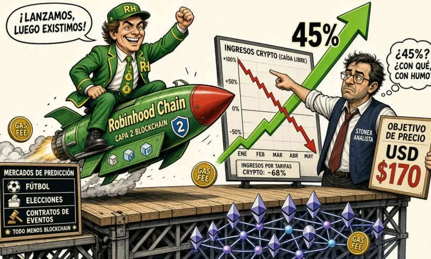 StoneX estima un potencial crecimiento del 45% para Robinhood gracias a su cadena Layer 2