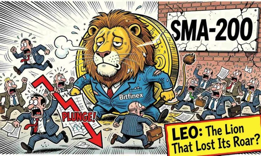 LEO bajo presión: el token de Bitfinex pierde la SMA-200 en jornada de alto riesgo