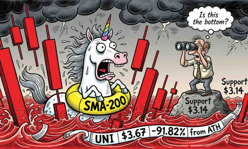 UNI repunta un 2,15% el 15 de julio de 2026 pero enfrenta la resistencia de la SMA-200