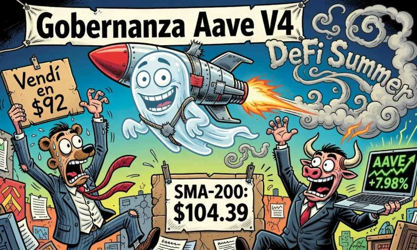 AAVE se dispara un 7.98% y alcanza los USD $99.69 en un sorpresivo repunte DeFi