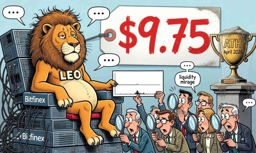 LEO desafía la liquidez: el token de Bitfinex se aferra a los USD $9,75 mientras el volumen se desploma un 66%