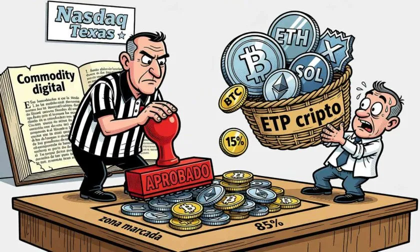 La SEC aprueba cambios de Nasdaq Texas para ETP de commodities digitales