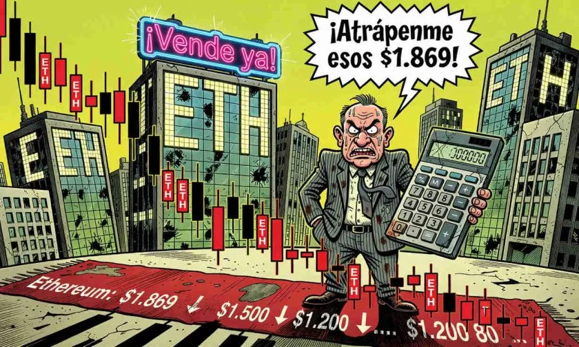 Ethereum cae a $1.869: ¿se acerca el soporte clave o habrá más pérdidas?