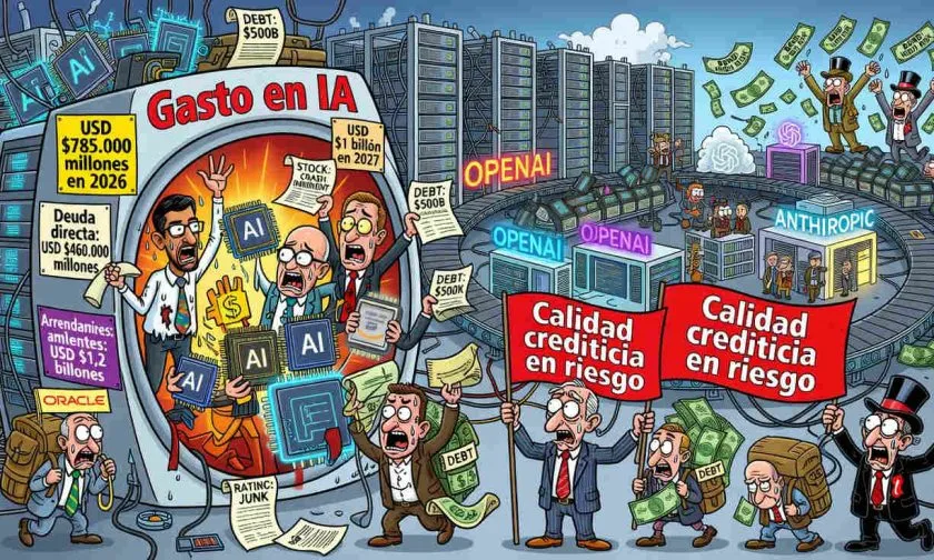 Moody’s advierte que el gasto en IA amenaza la calidad crediticia de los gigantes tecnológicos