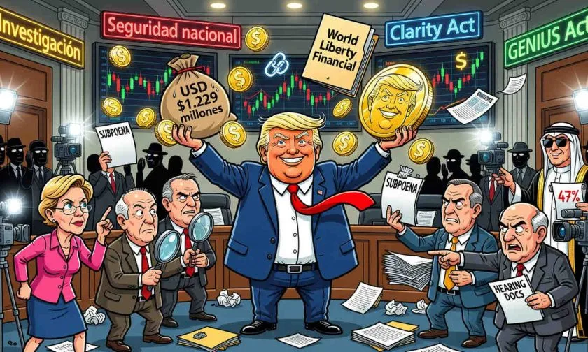 Demócratas del Senado atacan a Trump por más de USD $1.000 millones en ingresos cripto