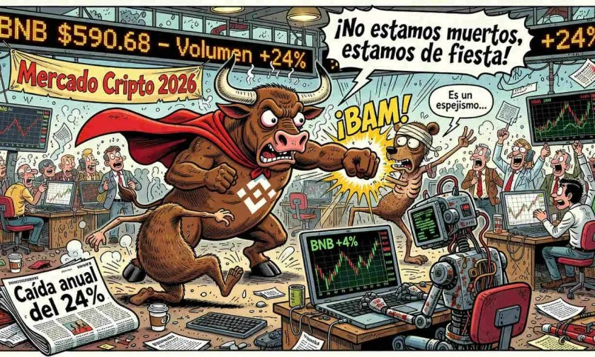 BNB muestra señales de vida: rebote técnico impulsa un alza del 4% y desafía la tendencia bajista del año