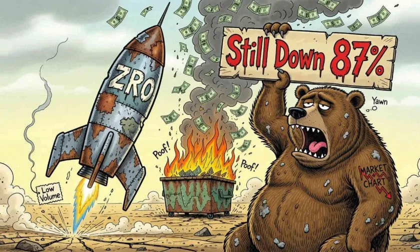 LayerZero (ZRO) rompe los USD $0,95 con alza del 5,44%, pero el volumen bajo genera dudas